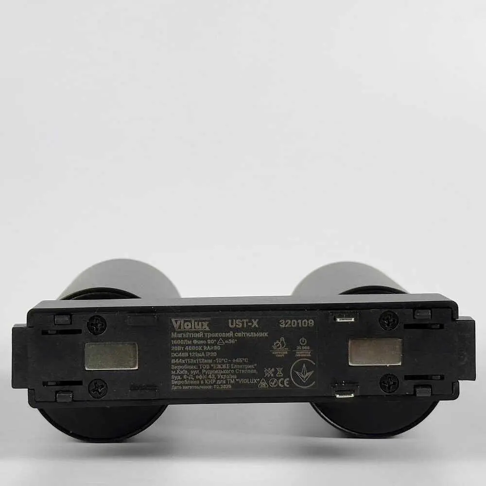 Магнітний трековий світильник UST-X 20W 4000K 48V IP20 чорний Violux ( 320109 ) - фото 7