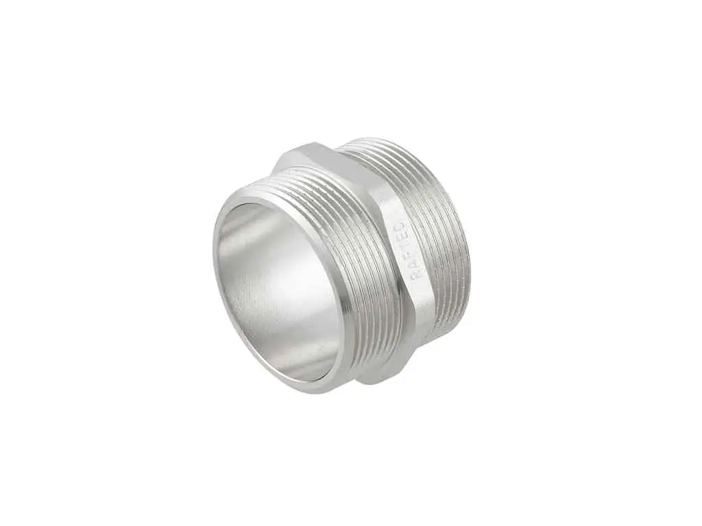 Ніпель RAFTEC латунь, ЗЗ, DN50х40, 2"х1 1/2", нікель, NP0605 - фото 2