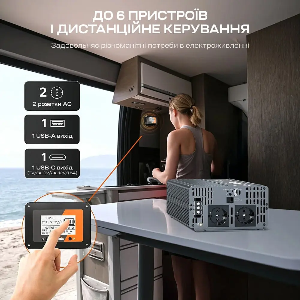 Автономний однофазний інвертор 2kW/12V LiTime L12V2KW-EN-Z (44-00527) - фото 20