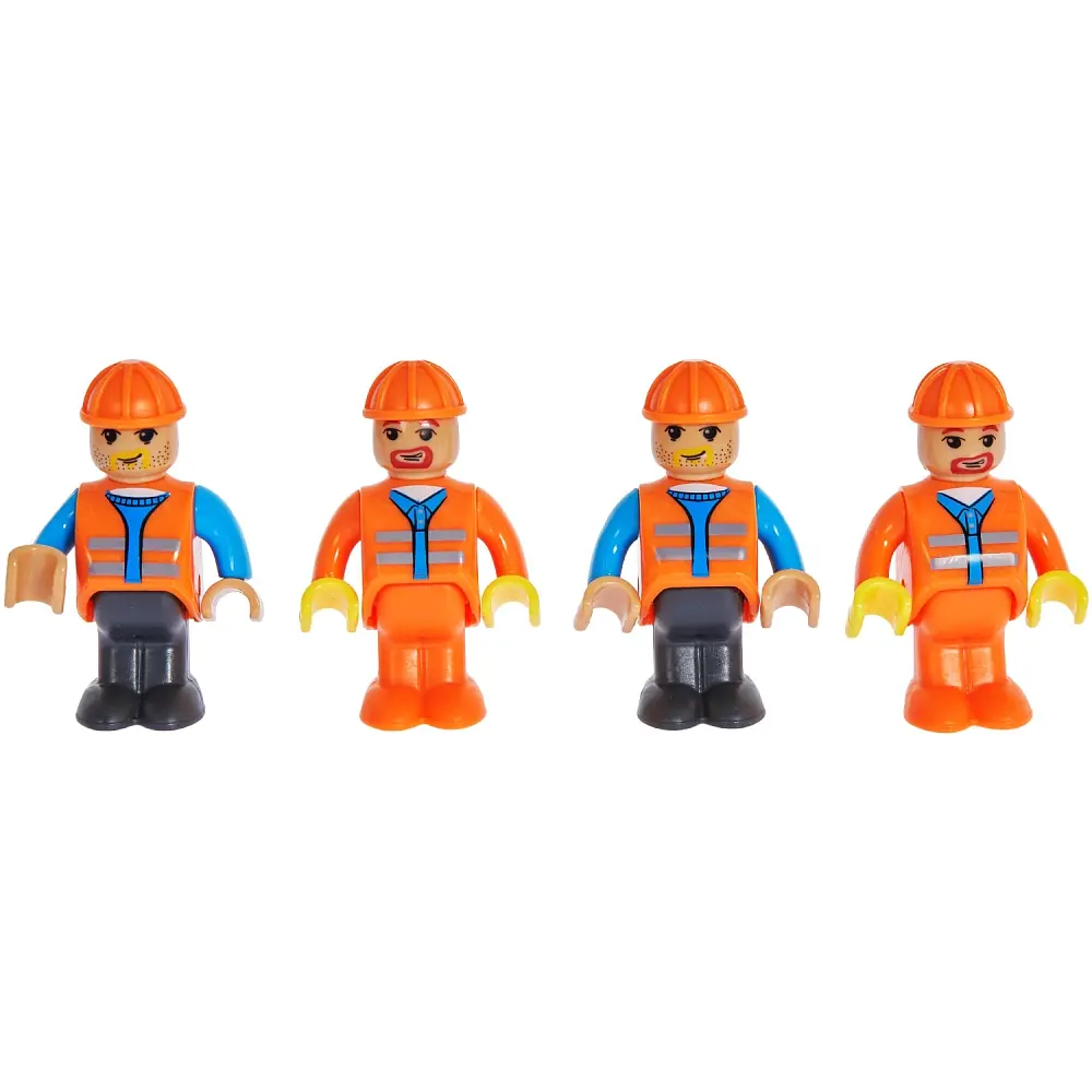 Конструктор Zipp Toys Потяг DPK32 з рельсами, жовтий - фото 2