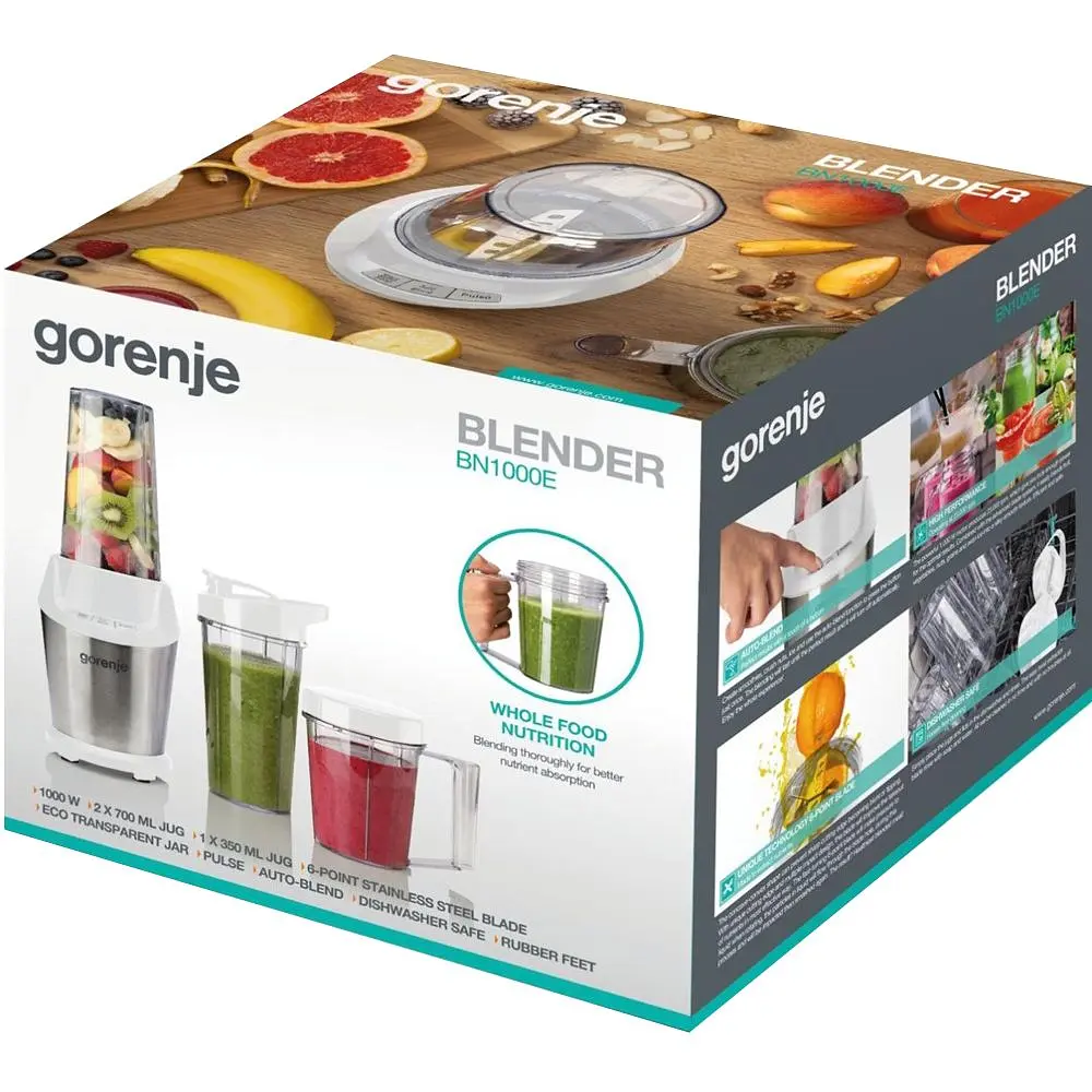 Блендер Gorenje BN1000E стаціонарний (BL1029K-GS) - фото 7