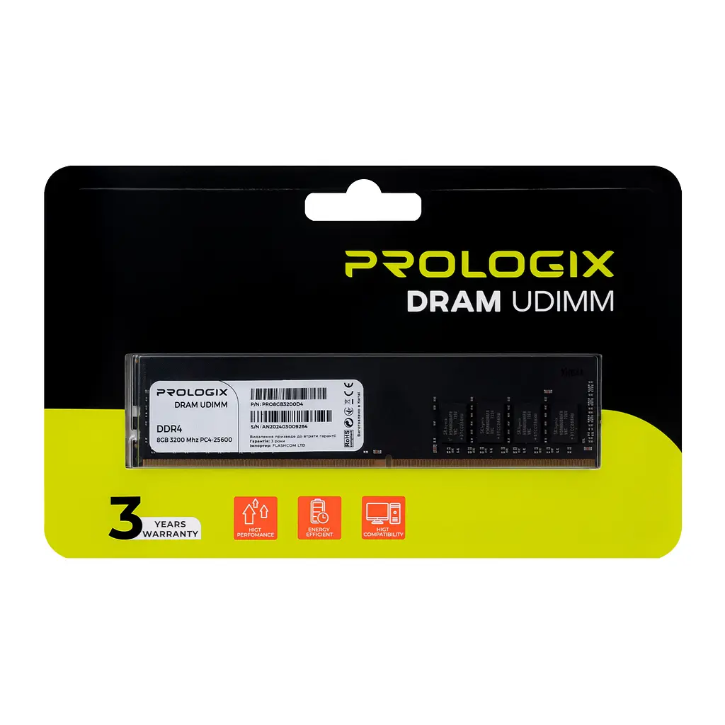 Модуль пам'ятi DDR4 8GB/3200 Prologix (PRO8GB3200D4) - фото 4