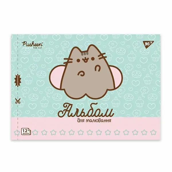 Альбом для малюв. на скобі 12/100 А4 з перфор. Pusheen №130588/Yes/ - фото 2