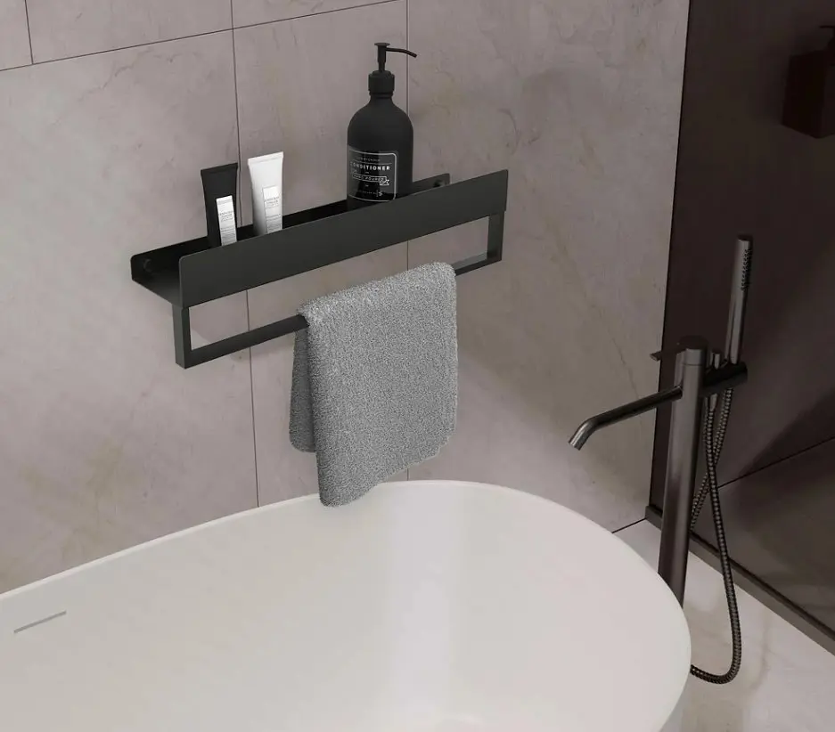 Полиця для ванни Rea SF01 60 black matt REA-06002, Чорний матовий - фото 2