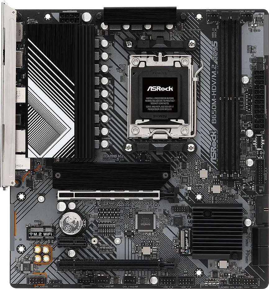 Материнська плата ASRock B650M-HDV/M.2 (AM5, AMD B650, mATX)