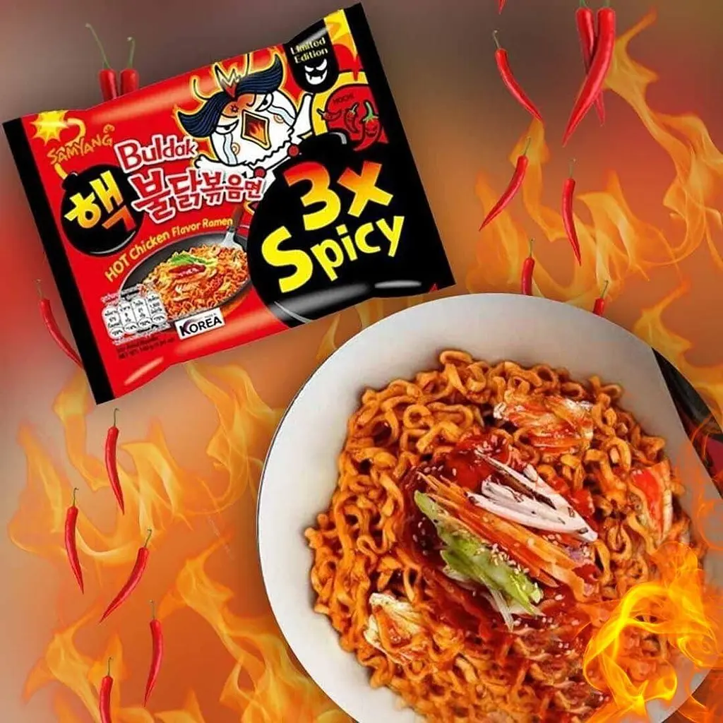 Локшина швидкого приготування Samyang Buldak 3x Spicy Hot Chicken Flavor Ramen 140г - фото 10
