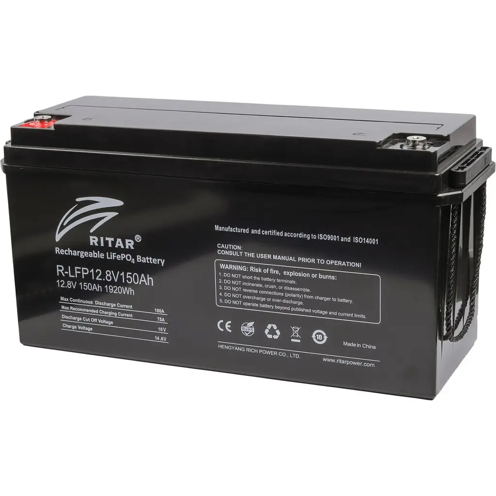 Акумулятор Ritar LiFePO4 12V (12.8V/150Ah/1920Wh) (R-LFP 12.8V 150Ah Bluet) [168178] - фото 2