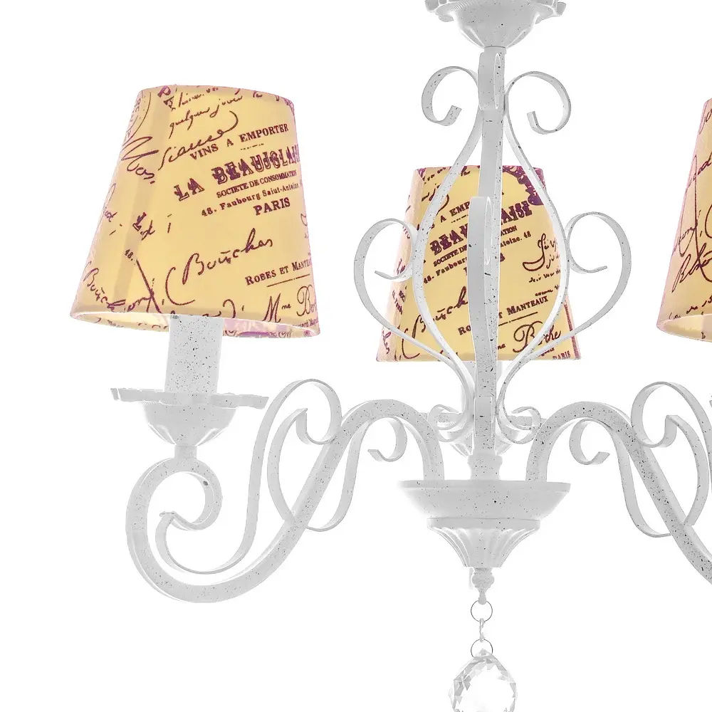 Люстра подвесная Brille с абажуром для кухни E14 40W WH (BKL-661S/3) - фото 6