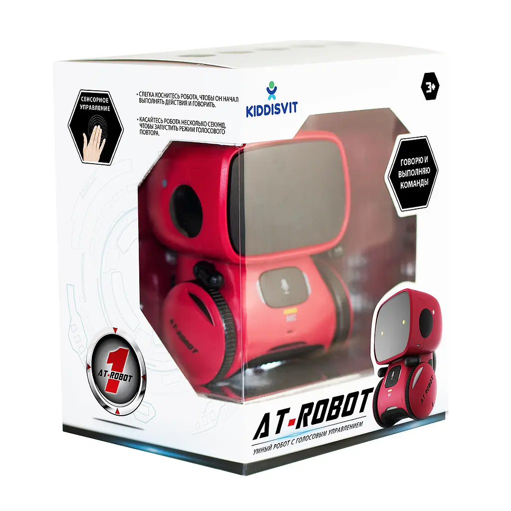 Интерактивный робот AT-Robot, с голосовым управлением, рус. язык, красный (AT001-01) - фото 3