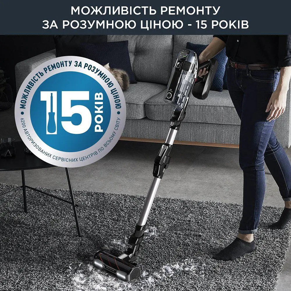 Пылесос Rowenta X-Force Flex 14.60 Auto Animal беспроводной черно-серый (RH9958WA) - фото 8