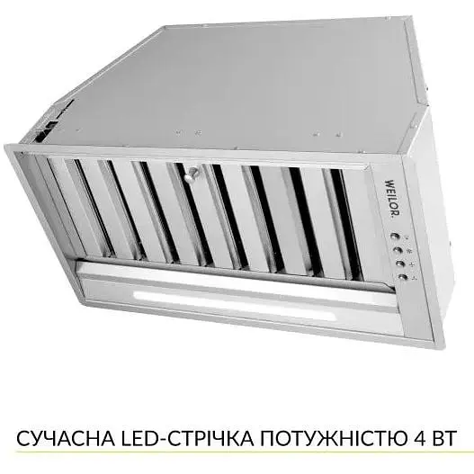 Витяжка вбудована Weilor PPE 5265 SS 1250 LED Strip - фото 3