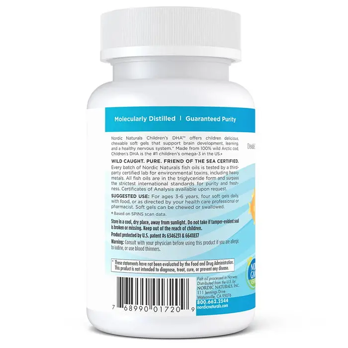 Жирные кислоты Nordic Naturals Children's DHA 250 mg, 180 капсул клубника - фото 3