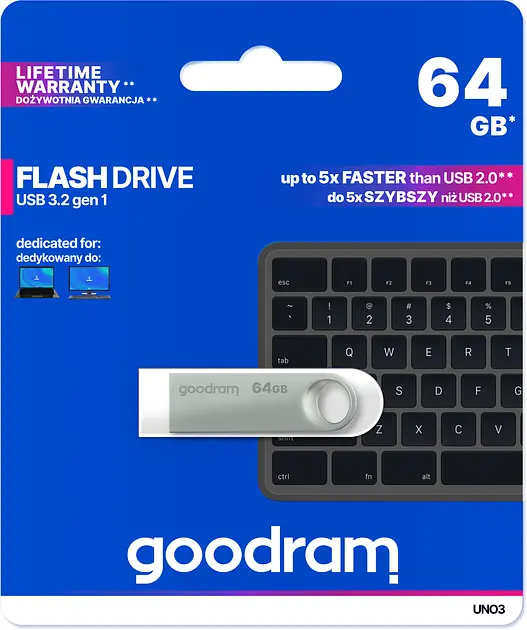Flash Drive Goodram UNO3 64GB (6962757) - фото 2