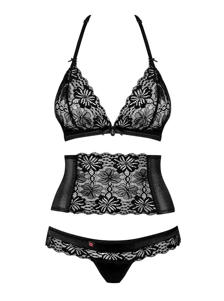 Комплект білизни Obsessive 846-SEG-1 L/XL чорний - фото 5
