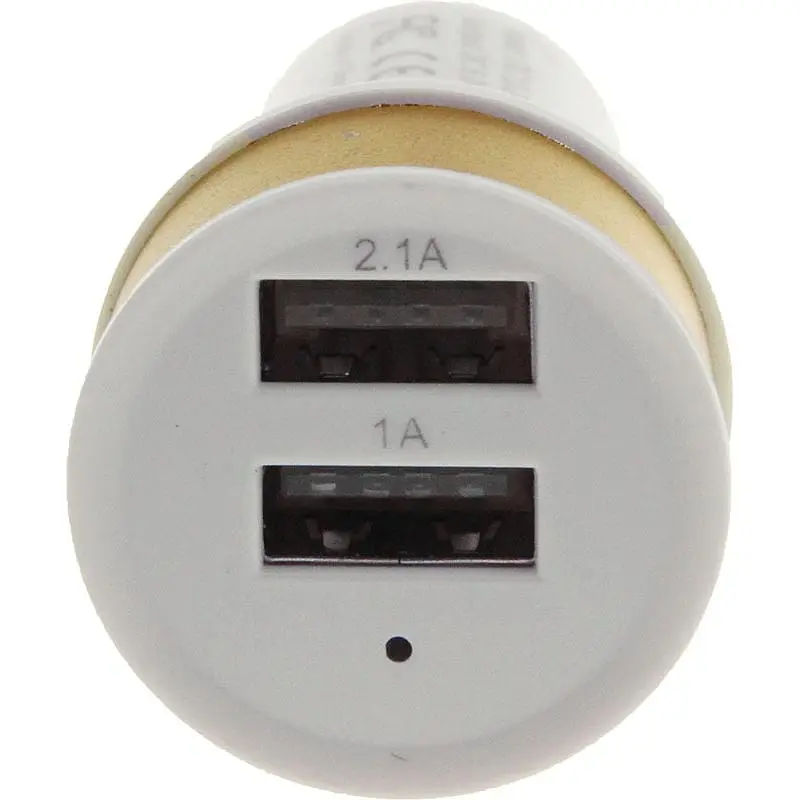 Автомобильное зарядное устройство TOTO TZZ-58 Car charger metal 2USB 2,1A Gold - фото 3