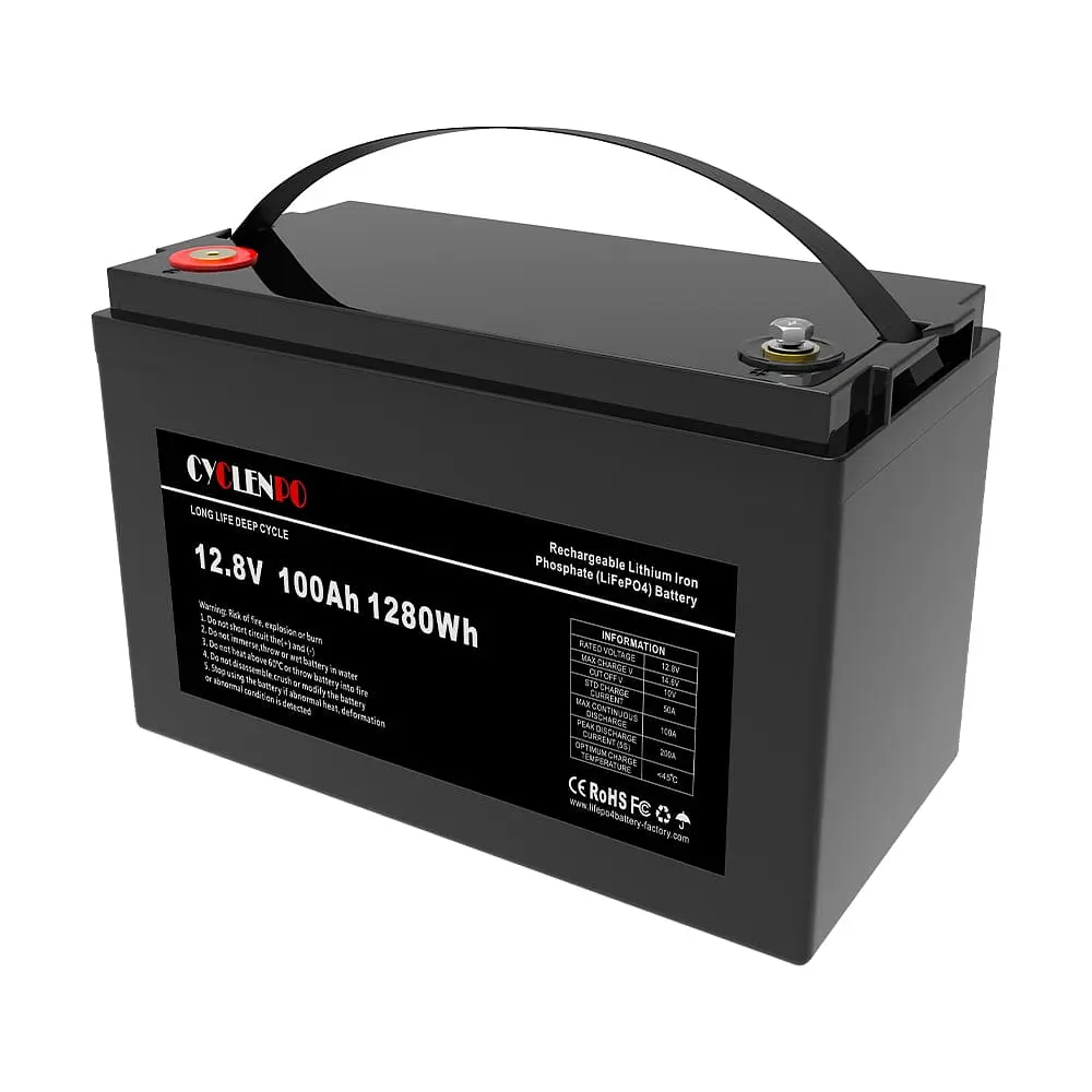 Акумуляторна батарея літій-залізо-фосфатна 12.8В 100А*год Cyclen 12.8V 100AH LiFePo4 (44-00075)