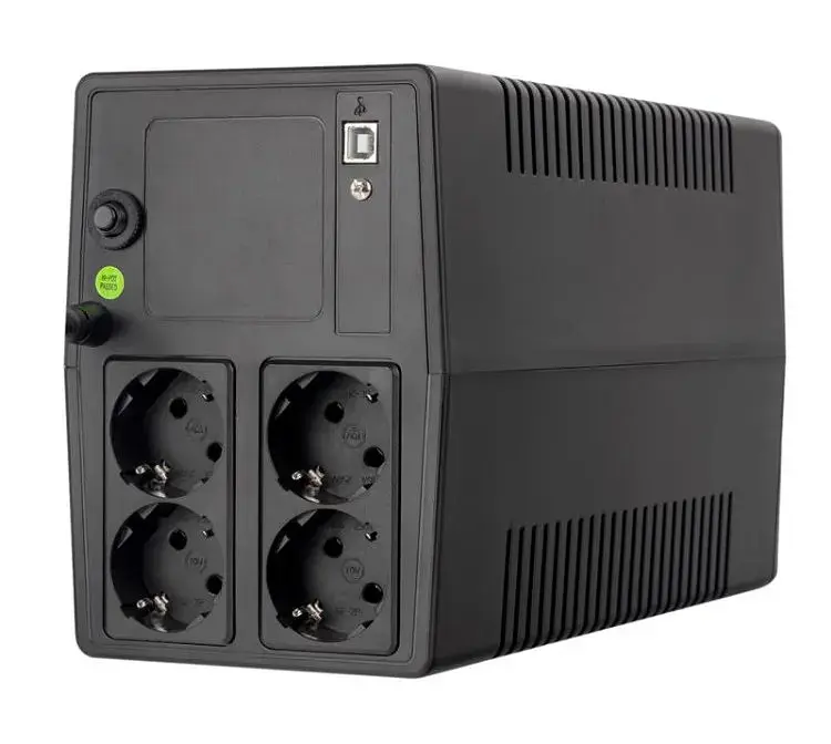 Источник бесперебойного питания Prologix 1000 PLPU 1000VA 4LED Lin.int AVR 4 x евро розетки и USB - фото 2