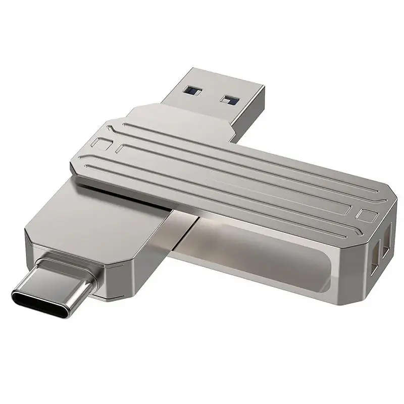 Флеш-накопитель WIWU WI-FD003 Infinite 2in1 Type-C USB 3.2 - 512GB Silver - фото 2