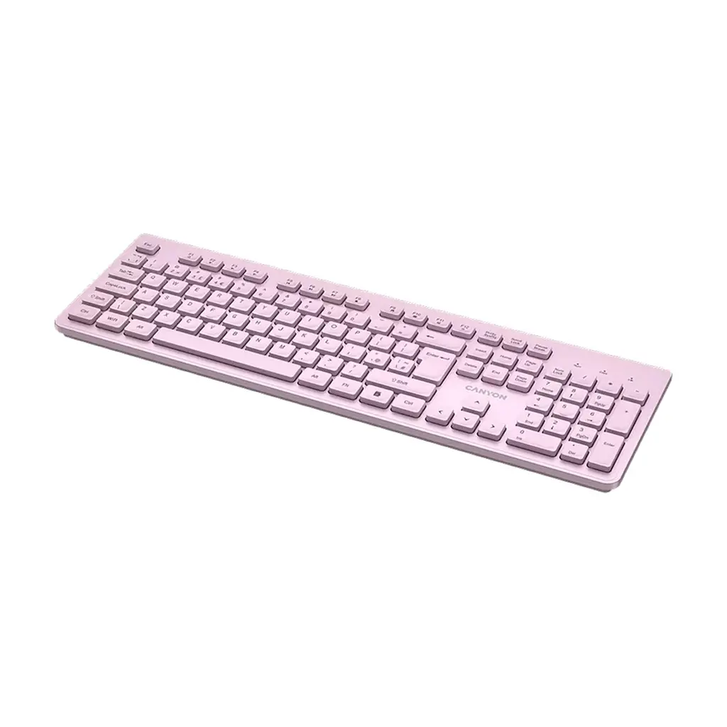 Клавіатура Canyon HKB-W01 Silent Wireless UA Pink (CNS-HKBW01P) - фото 2