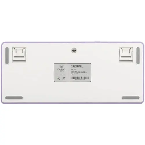 Клавіатура бездротова Aula F75, White/Purple, Bluetooth 5.0 / 2.4GHz USB / Type-C, механічна (перемикачі Gasket Reaper), RGB підсвічування, 80 кнопок, акумулятор, EN/UA (6978080501479) - фото 6