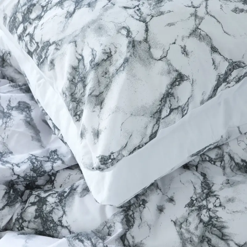 Простирадло MirSon Бязь 17-4812 Lausanne 200x220 см біле (2200009017636) - фото 3