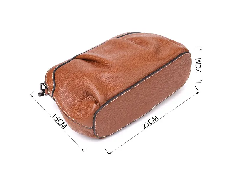 Жіноча сумка з драпіруванням з натуральної шкіри Vintage 23х15х7 см sum0027522 - фото 4