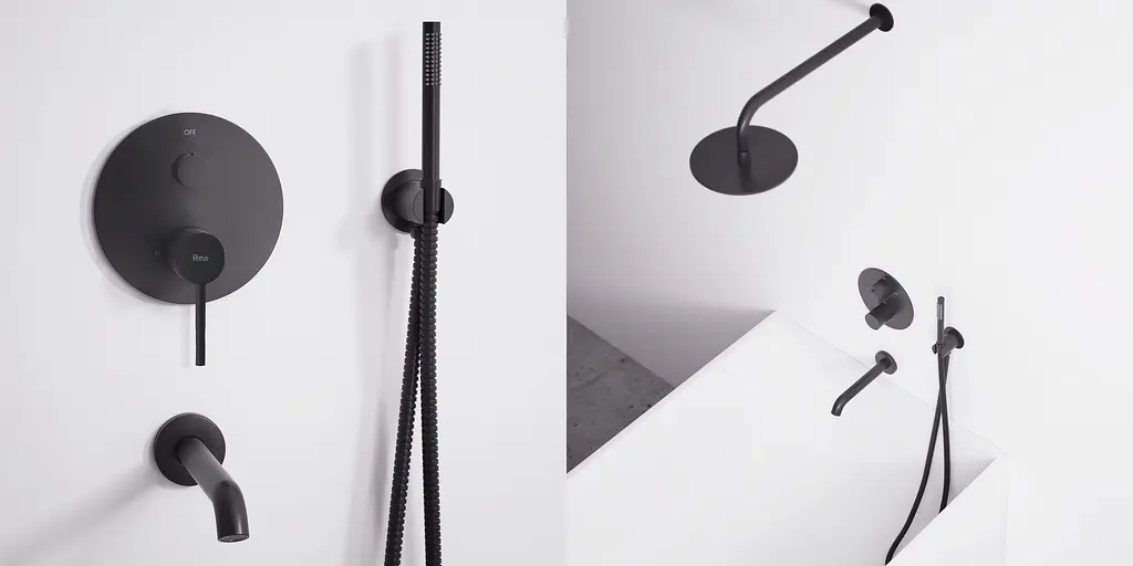 Душевая система Rea Lungo black + BOX черный матовый REA-P4112, Черный матовый - фото 5