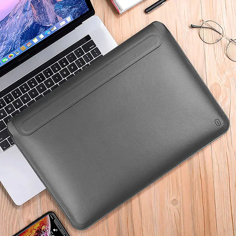 Чохол із підставкою SKIN PRO Portable Stand Sleeve 14.2" Сірий Wiwu teh0029720 - фото 4