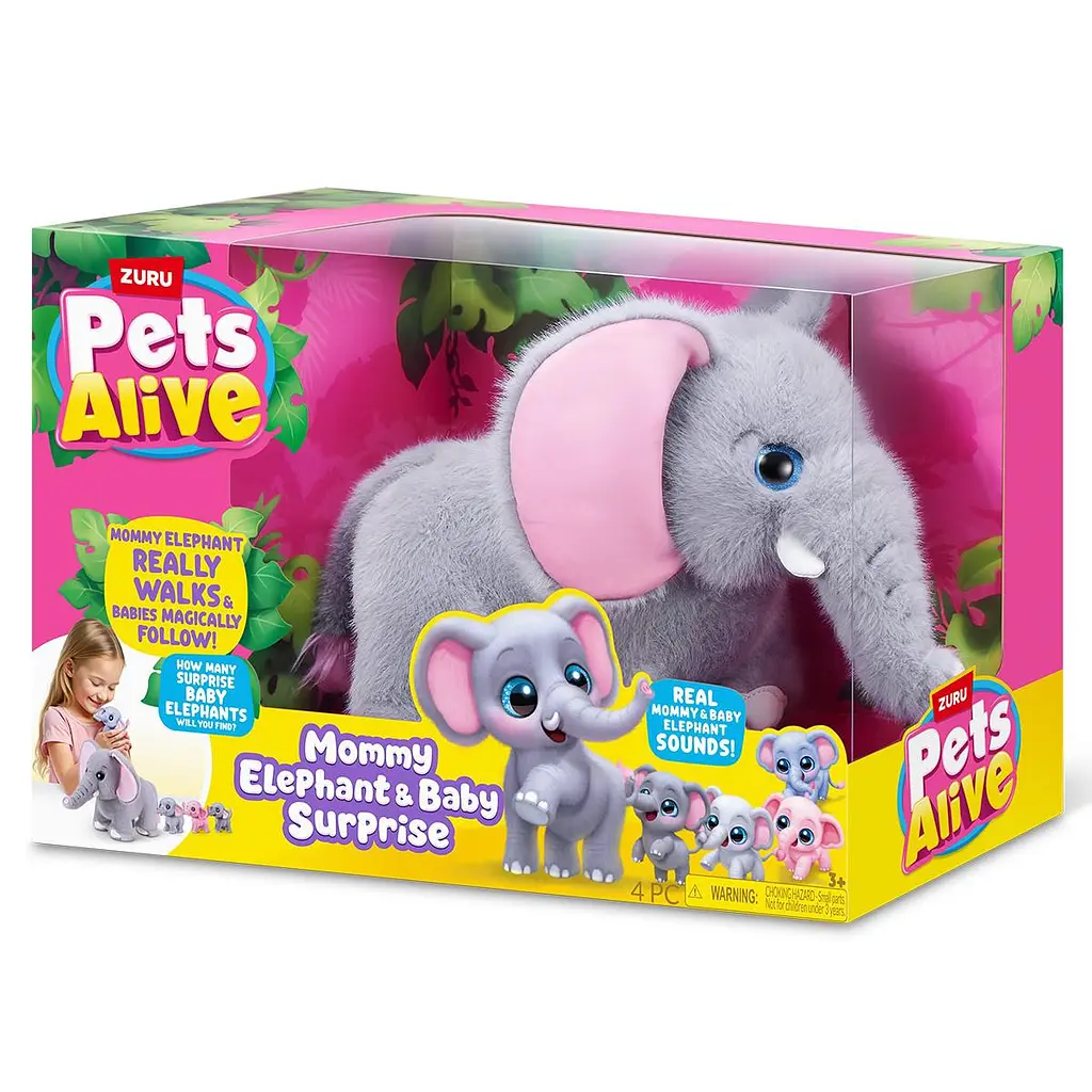 Інтерактивний ігровий набір PETS ALIVE серії "Mama & Baby Surprise" S1 – МАМА СЛОНИХА З СЮРПРИЗОМ Pets & Robo Alive 9570 - фото 8