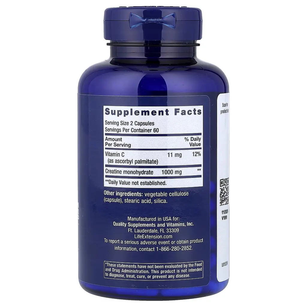 Креатин в капсулах Life Extension Creatine Capsules 120 капсул - фото 2