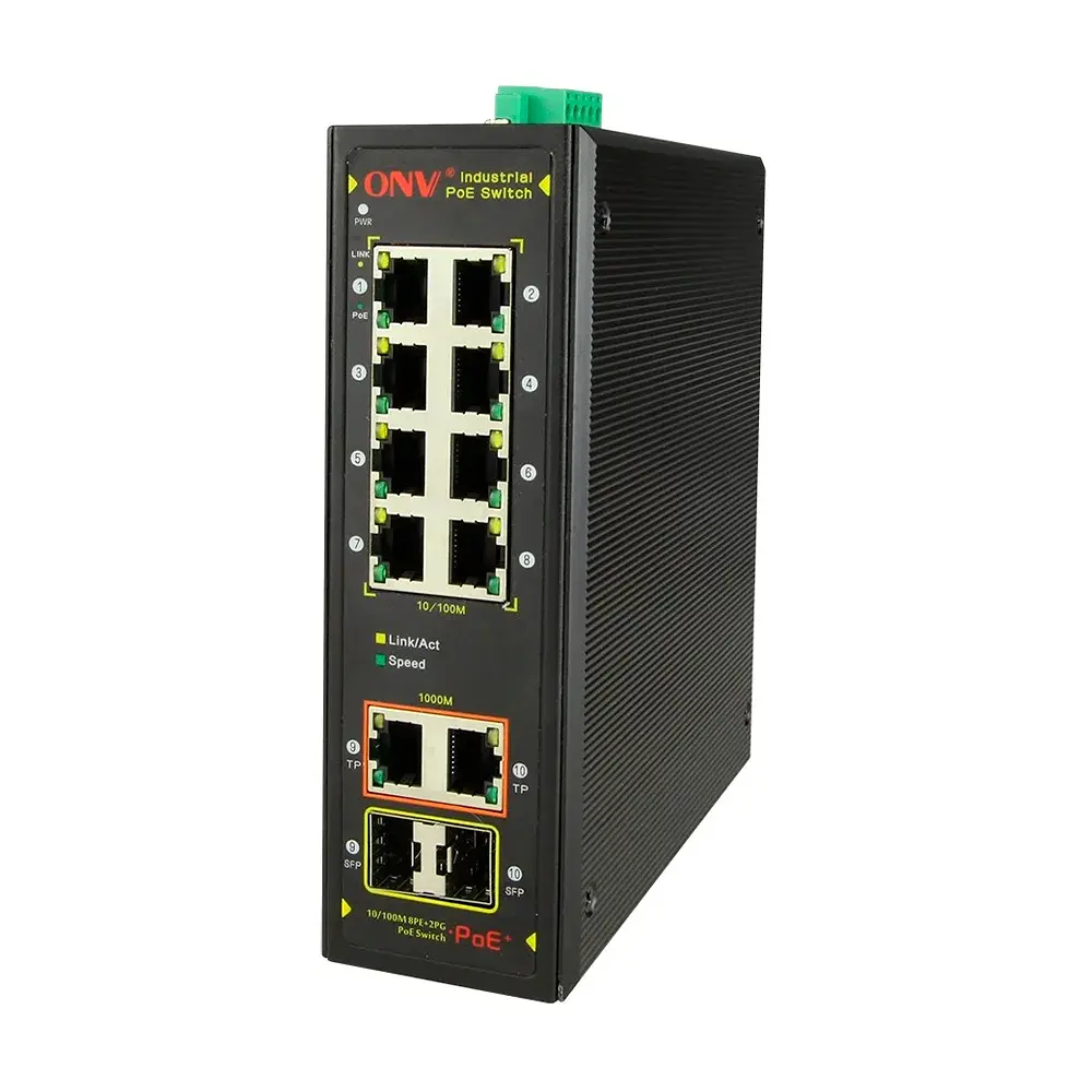 PoE-комутатор 10-портовий ONV-IPS7108PF Combo ports (73-00009) - фото 2
