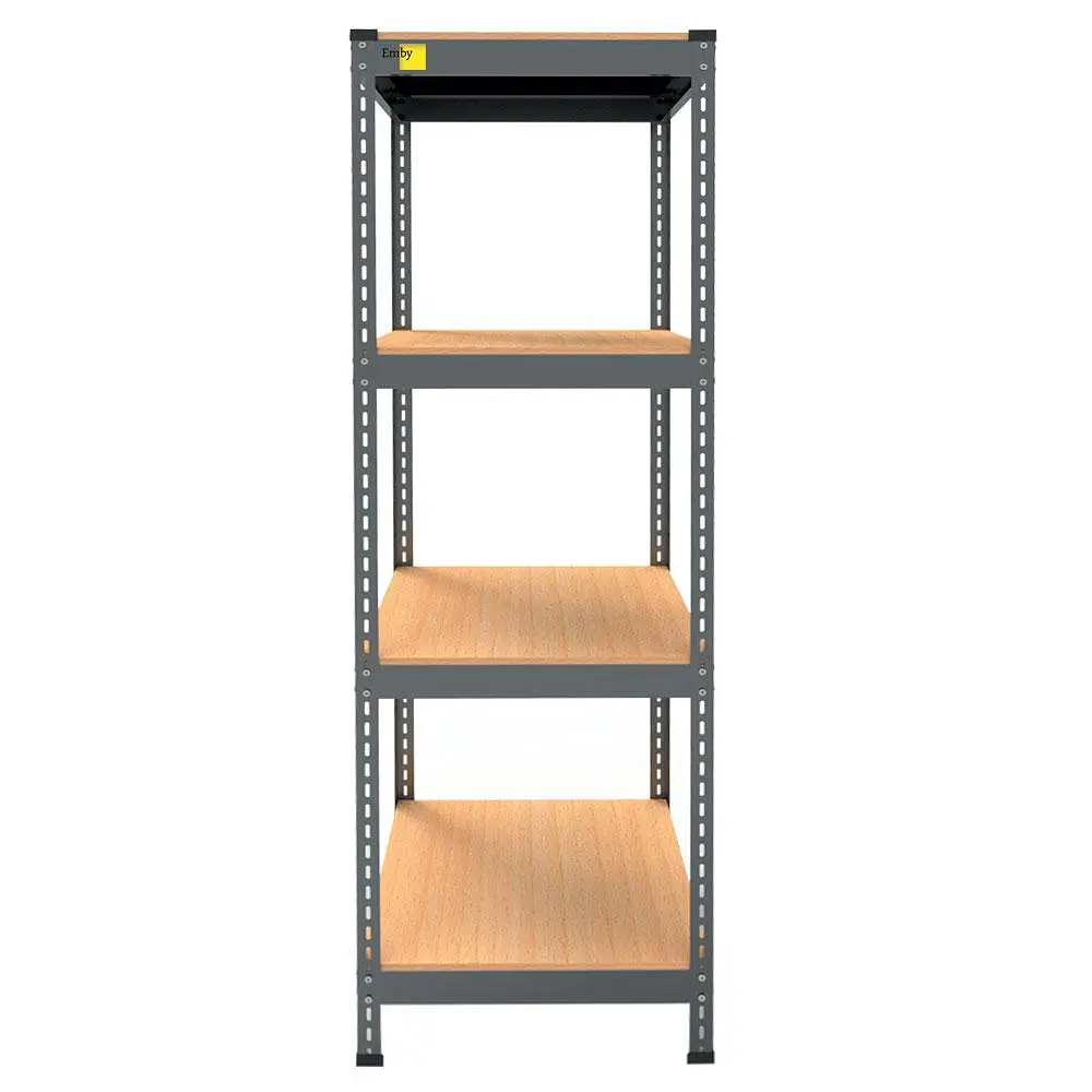 Металлический стеллаж Emby Light Series (размер 1500х450x450мм) 4 полки ДСП до 100кг Черный - фото 3