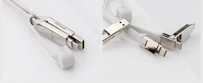 Кабель Rolling Square 6in1, inCharge XL 30 см, білий (XLS02R) - фото 4