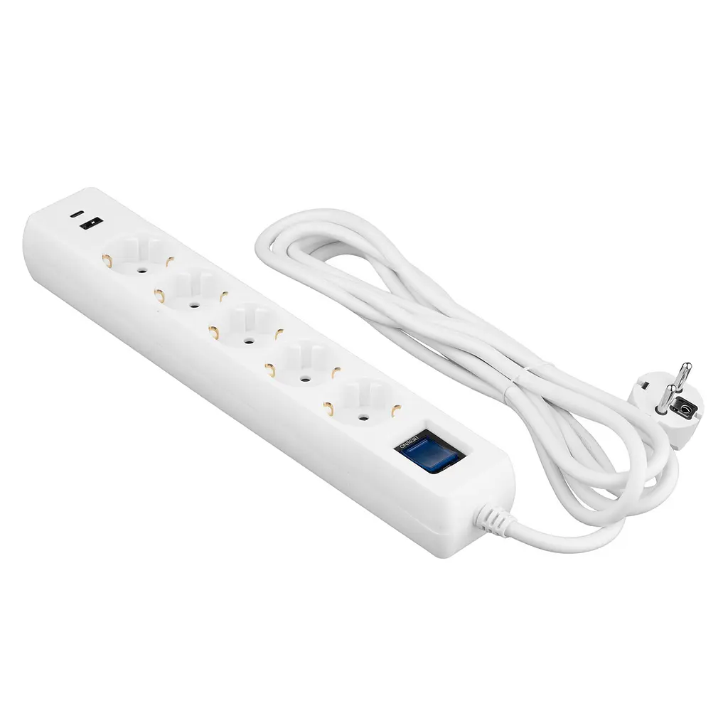 Сітковий фільтр 2E 5хSchuko, 1 х USB, 1 x USB-C, 3 м (2E-SP515M3USBWH) - фото 6