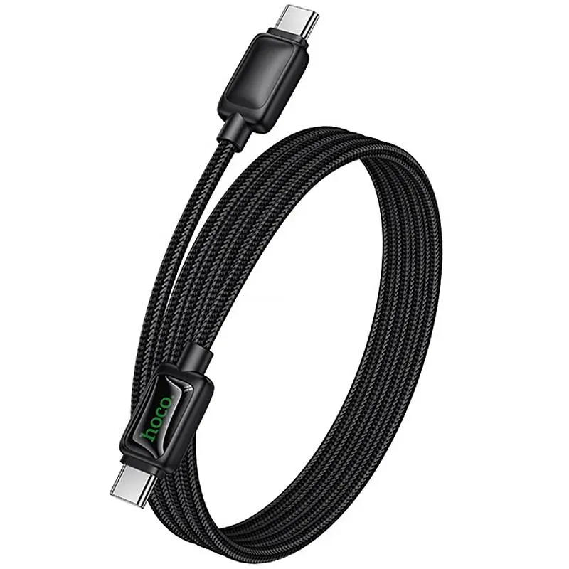 Дата кабель Hoco U146 Mundo Type-C to Type-C 60W (1.2m) Black - фото 6