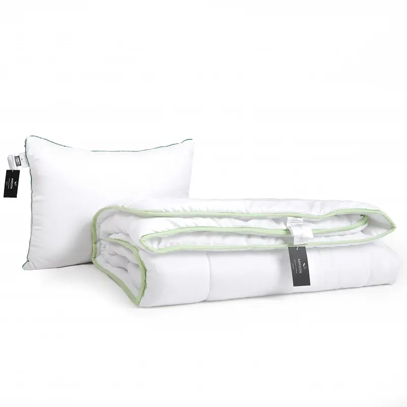 Набор MirSon антиаллергенный №9587 Eco Line Ecosilk деми одеяло 140х205 см + подушка белый (2200010807066) - фото 2