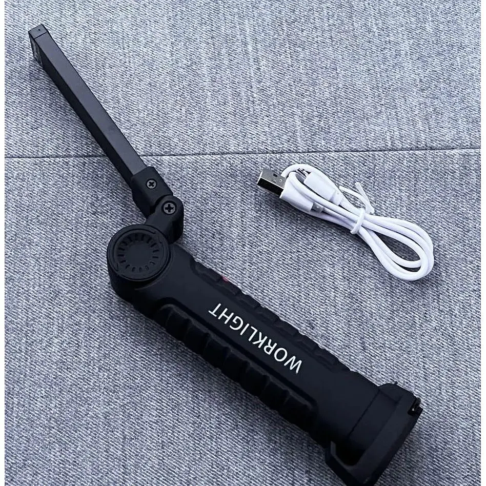 Светильник Worklight W-52 18650 с магнитом и крючком аккумуляторный фонарь с красным и белым светом - фото 2