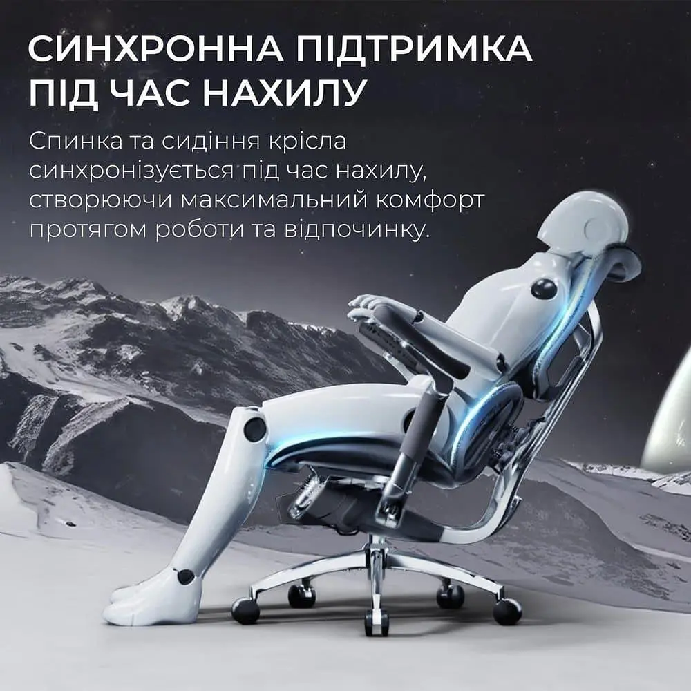 Ігрове крісло Sihoo DORO S300 Mesh Dark Grey (S300-M201) - фото 6