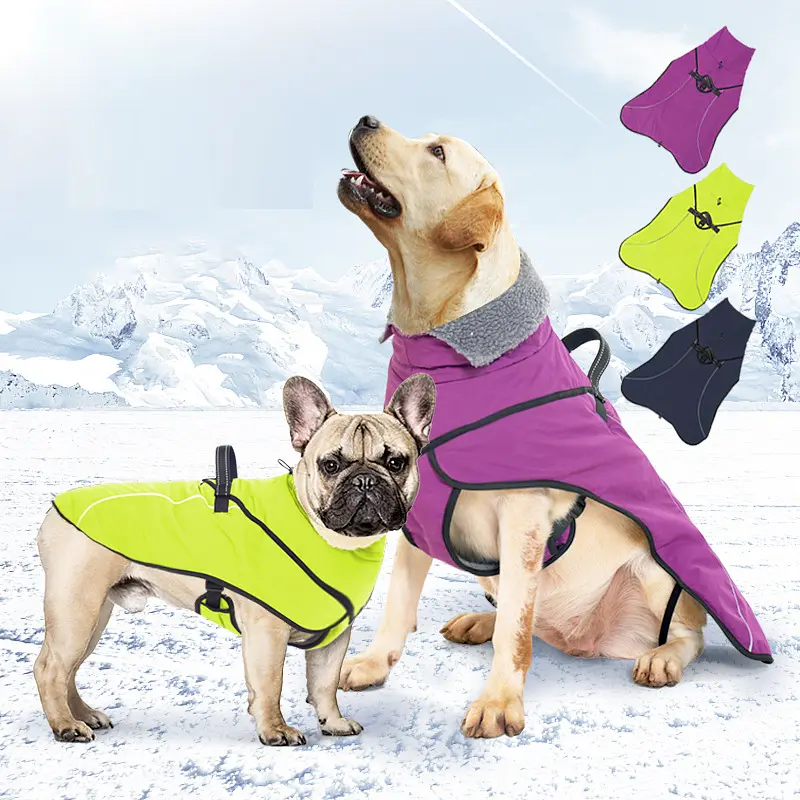 Водонепроникне зимове пальто для собак Wan Talk Purple Dog Coat, M - фото 5