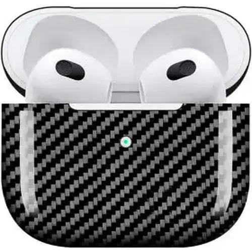 Чохол CasePro Carbon Fiber для AirPods 3 Black - фото 3