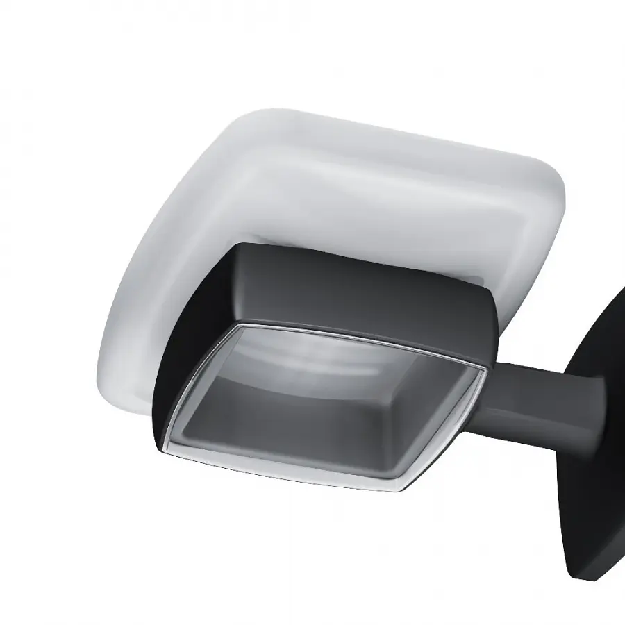 Мильниця Am.Pm Gem скляна настінна black A9034222, Чорний матовий - фото 6