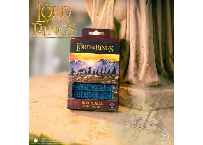 Набір кубиків The Lord of the Rings: Rivendell 10xD6 Dice Set - Water (LOTR/190166/RIV/B2) - фото 4