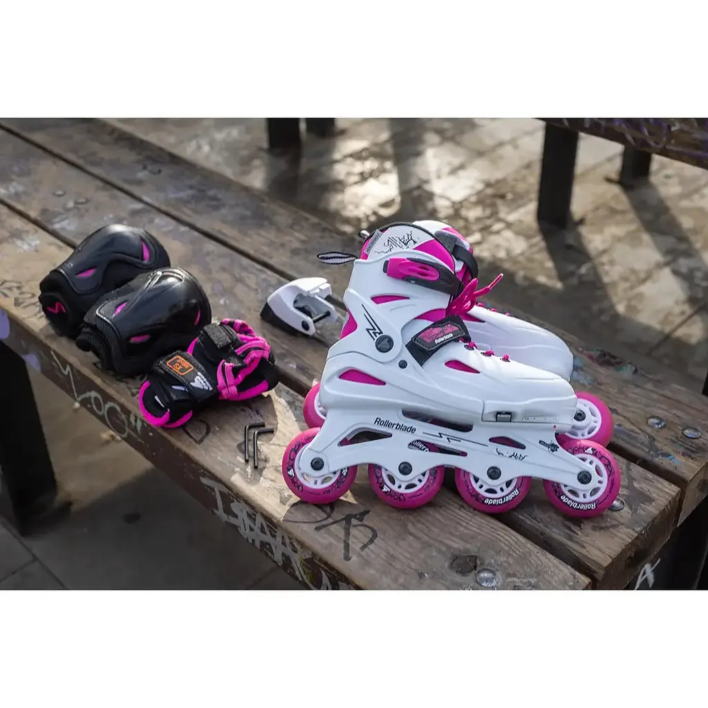 Ролики Rollerblade Fury Combo 33-38 Білий-Рожевий - фото 2
