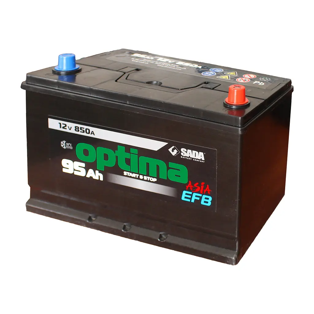 Автомобильный аккумулятор Optima EFB Asia 6СТ-95 (-/+) Евро, 12В 95Ач 850А - фото 3