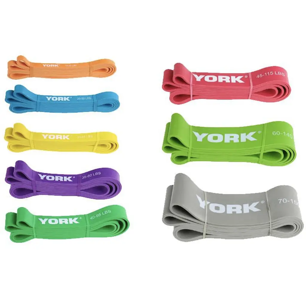 Резинка для фітнесу York 35-75кг - 2080x85x4,5 мм, сірий - фото 9