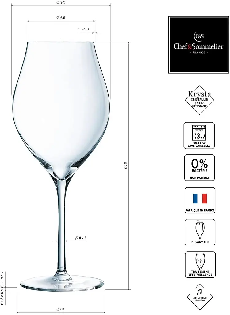Келих для вина Chef&Sommelier Exaltation 550 мл (V6189) - фото 6
