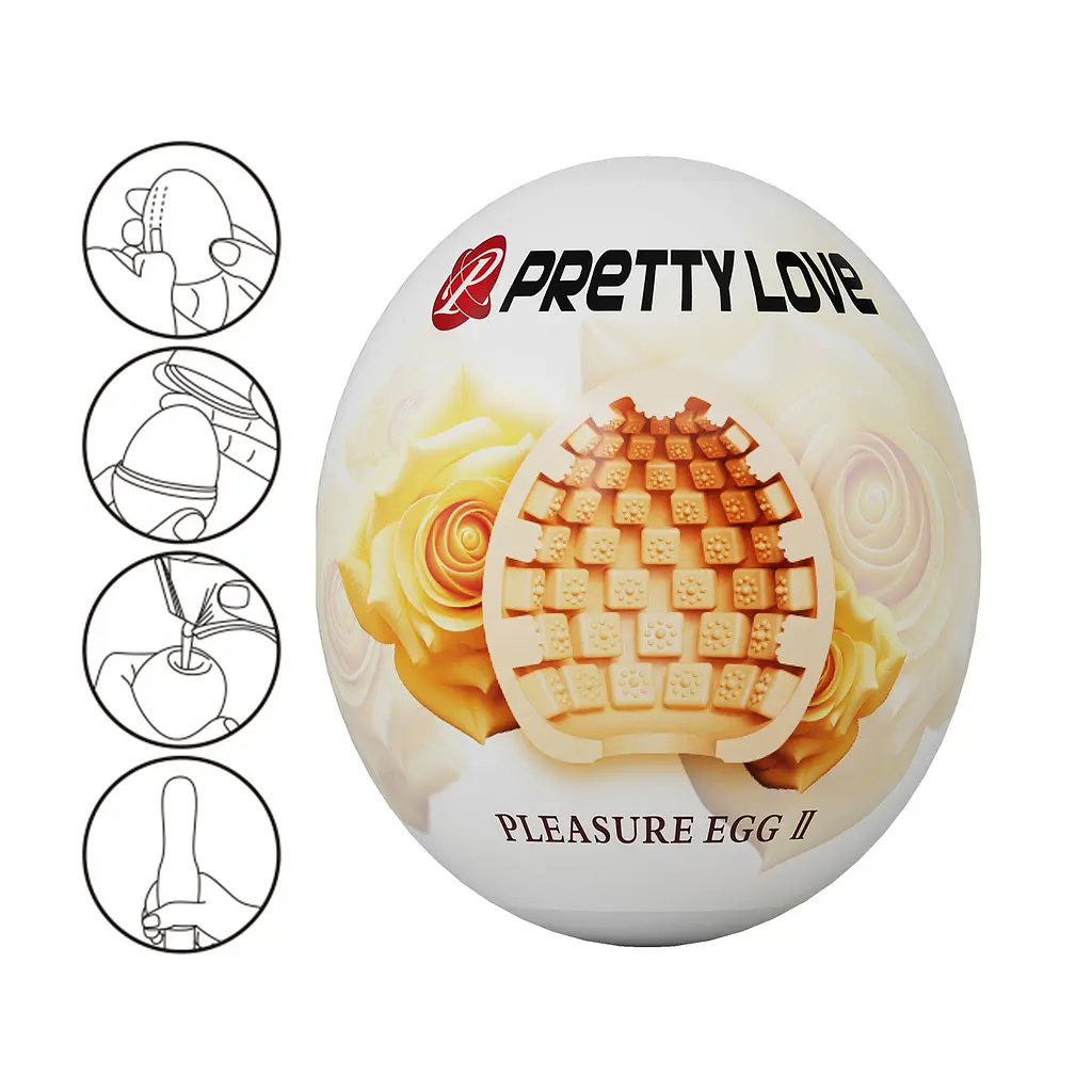 Мастурбатор яйцо Pretty Love Pleasure Egg II бежевый - фото 2