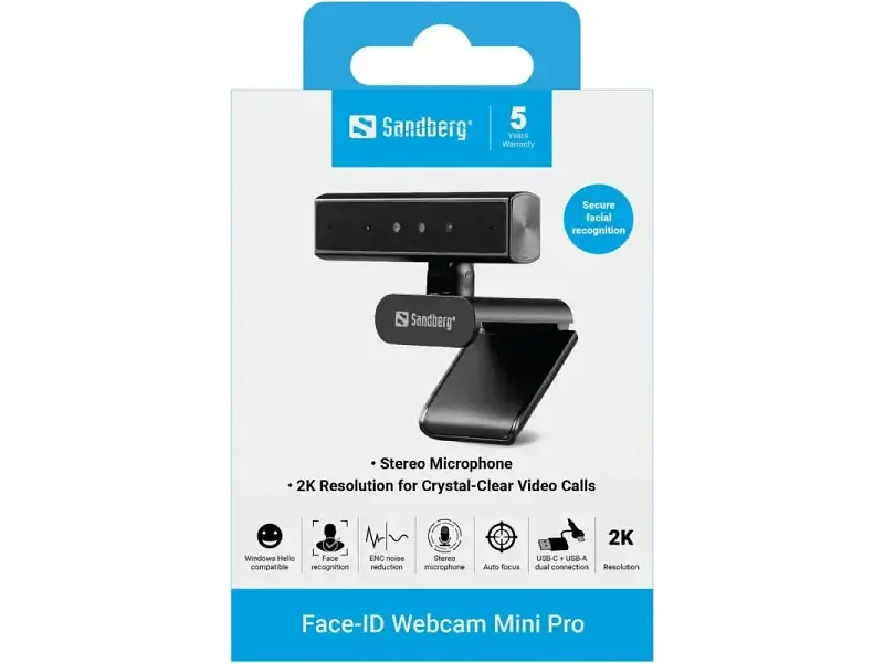 Веб-камера Sandberg Face-ID Webcam Mini Pro (134-44) - фото 4