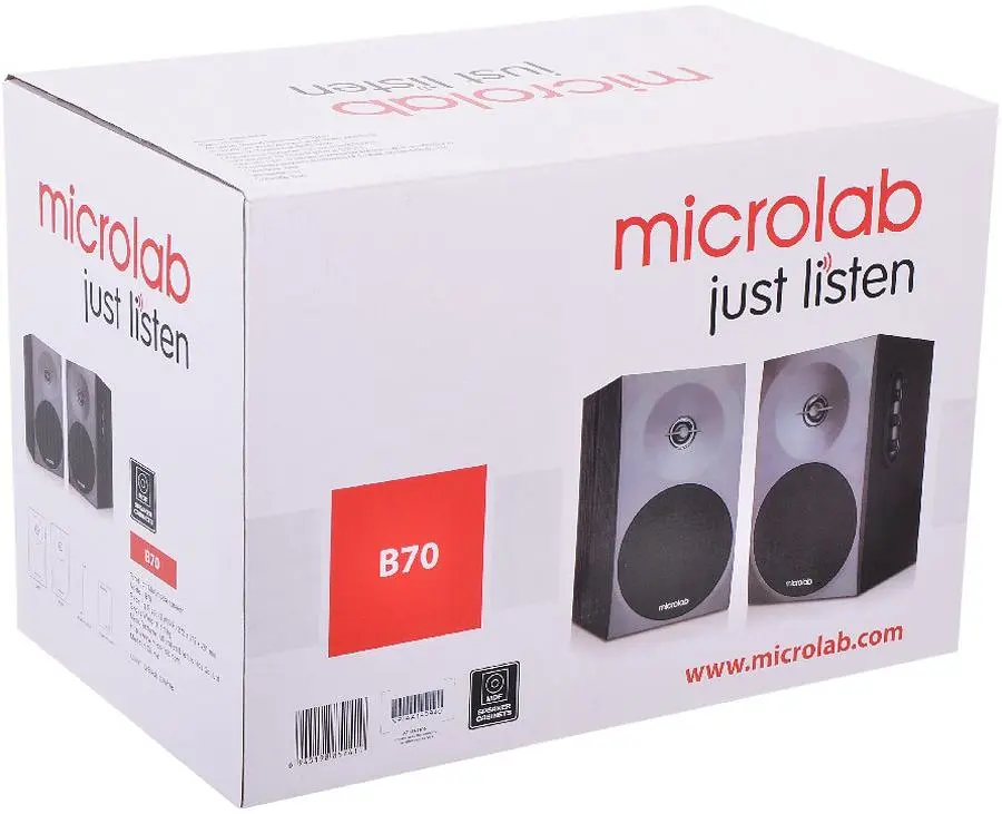Акустична система 2.0 Microlab B-70, 20Вт., чорна (B-70 BLACK) - фото 5