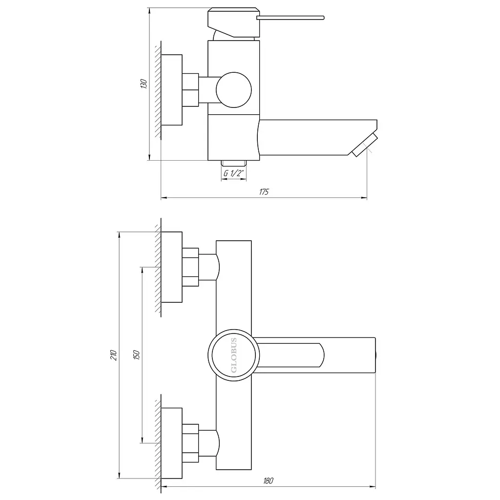 Смеситель для ванны Globus Lux WIEN SBT2-102N - фото 4